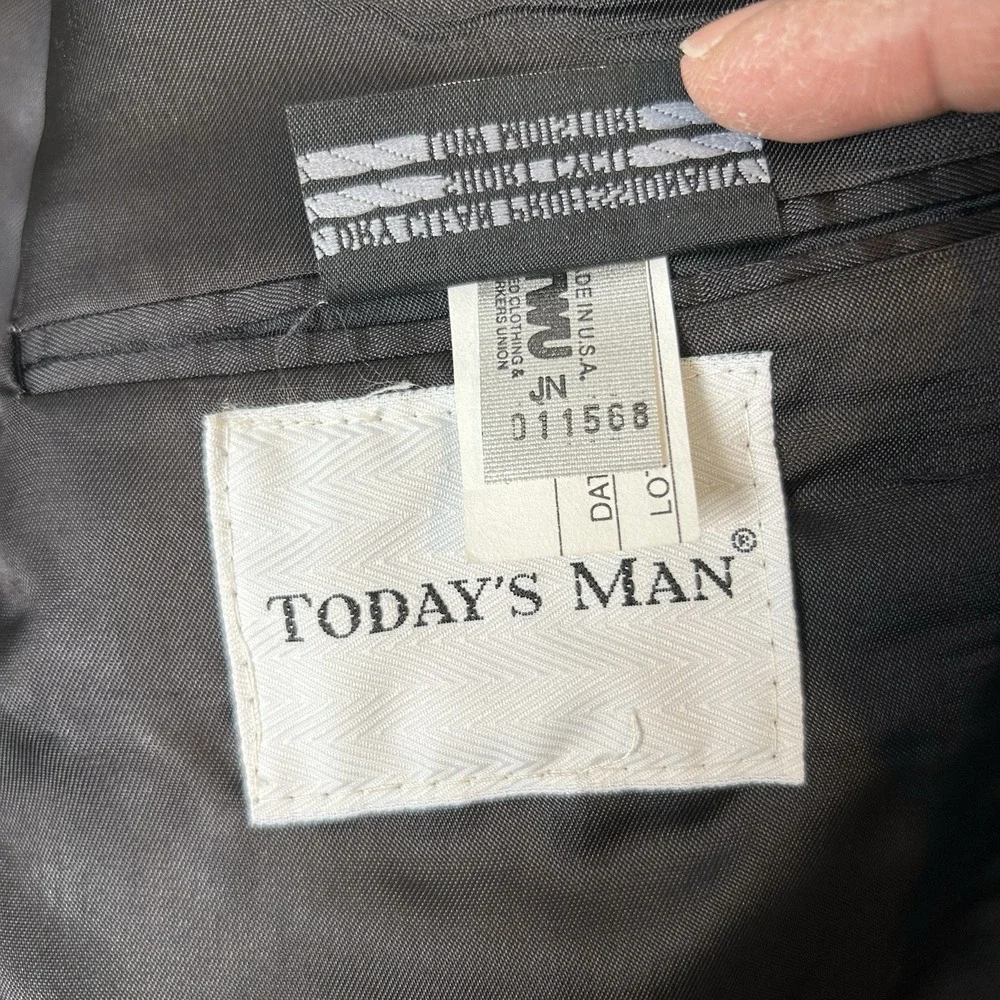 CHRISTIAN DIOR MONSIEUR PARIS 100% PURE WOOL USA VINTAGE SPORT COAT JACKET GRAY